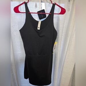 Elle Sport Black Mini Dress With Built In Shorts S Nwt